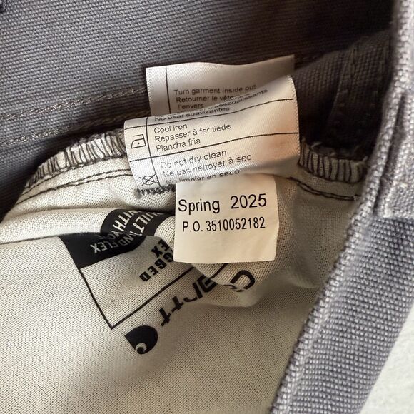 Carhartt Mens Work Pant 34x30 Grey Relaxed Rugged Flex 5-Pocket Canvas BN2517-M - Picture 4 of 7